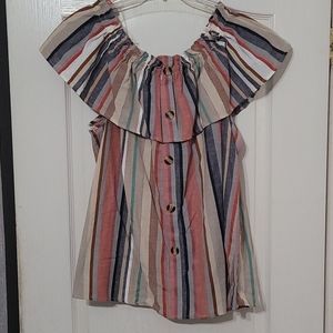 NWT New Glory 2x stripped blouse.